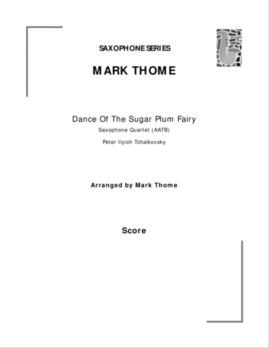 Dance of the Sugar Plum Fairy Woodwind Quartet scores gallery preview page 1