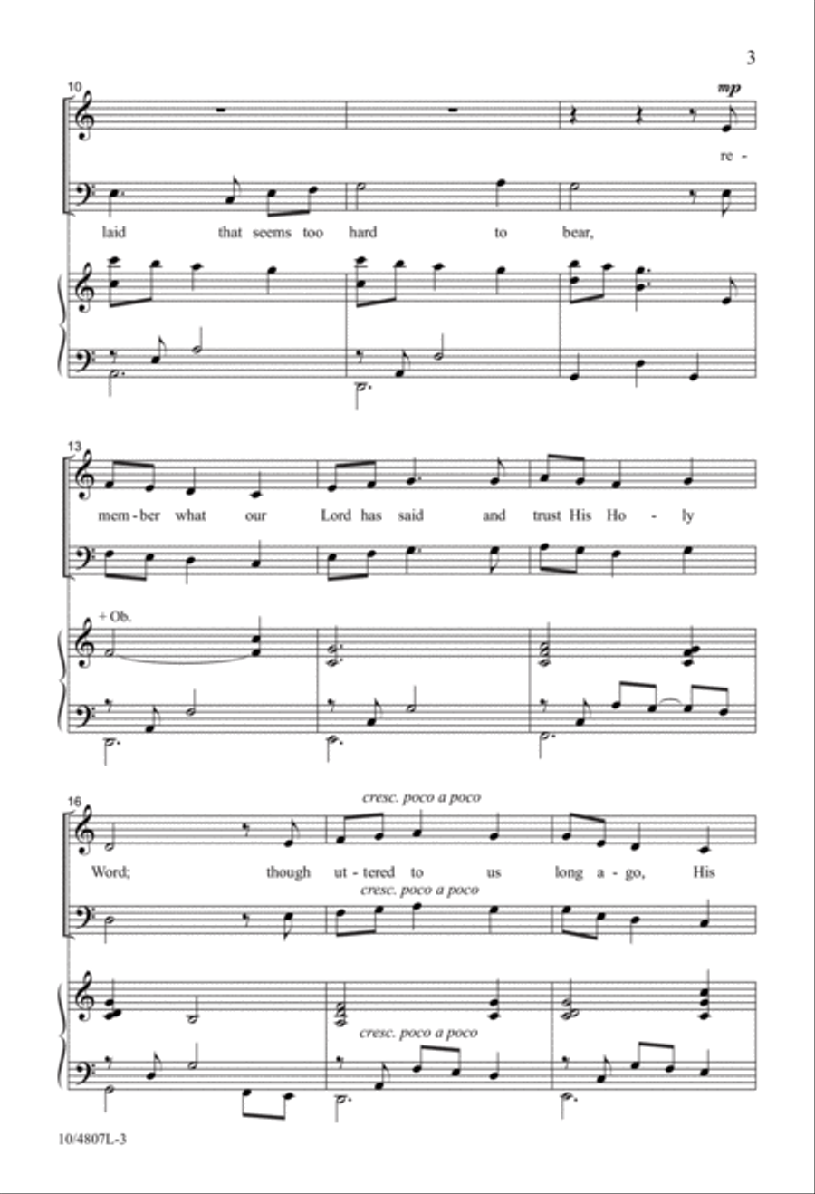 My Burden Is Light 4-Part scores gallery preview page 3