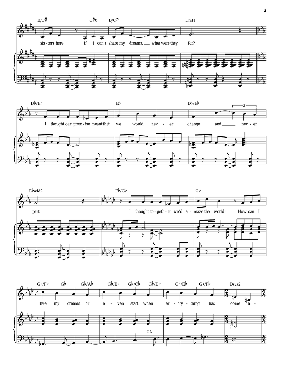 Astonishing Piano, Vocal, Guitar scores gallery preview page 3