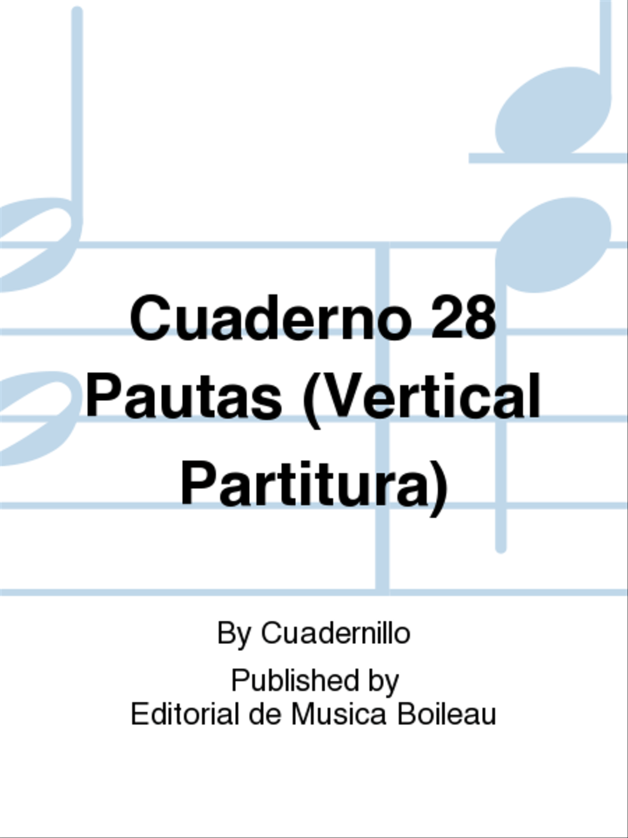 Cuaderno 28 Pautas (Vertical Partitura)