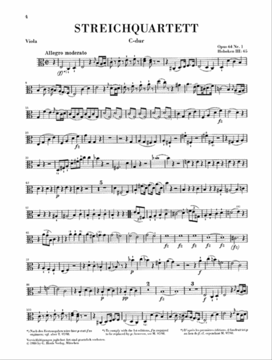 String Quartets Volume 8, Op. 64 (Second Tost Quartets) String Quartet scores gallery preview page 4