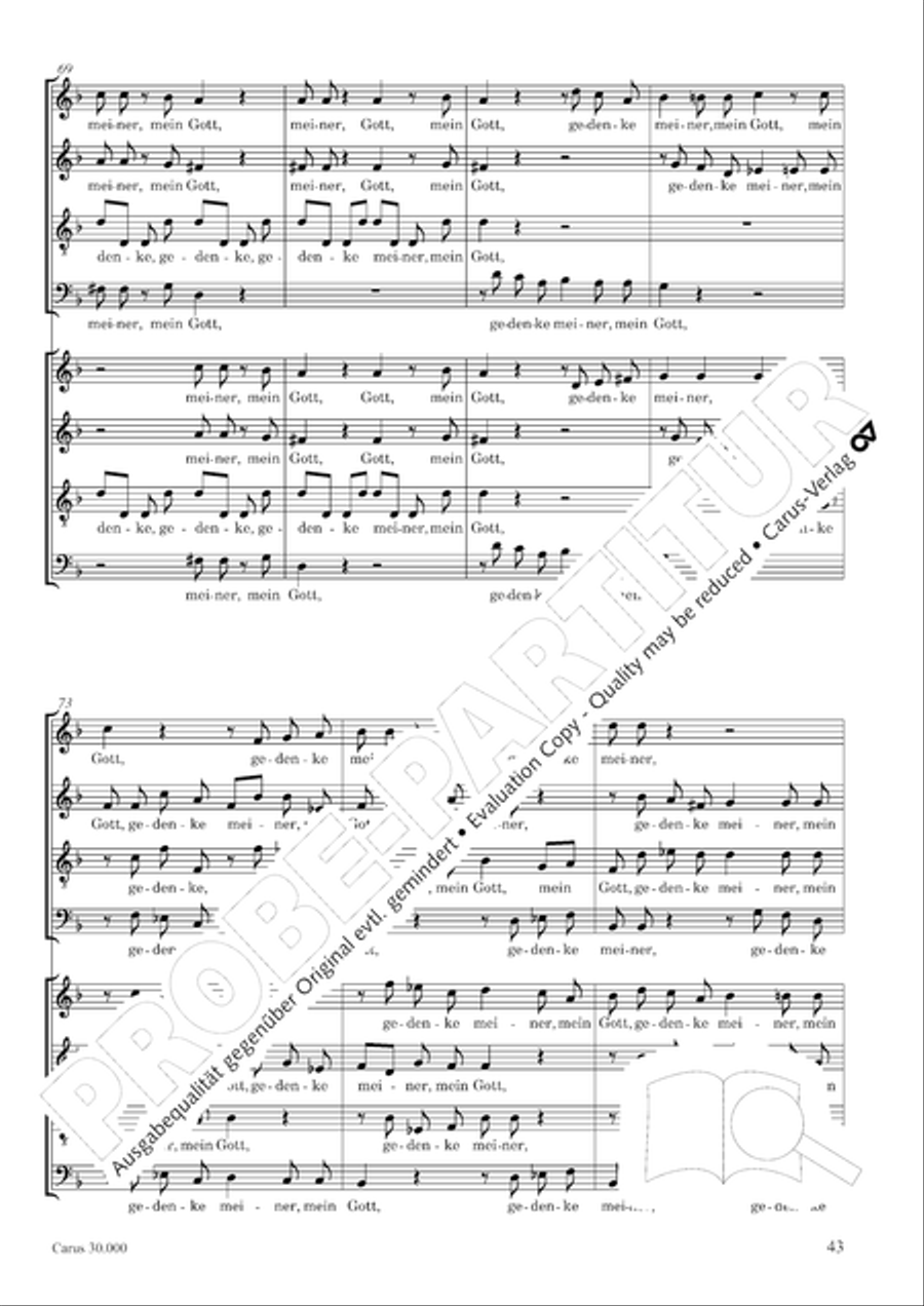 J.L. Bach: The complete motets Choir scores gallery preview page 50