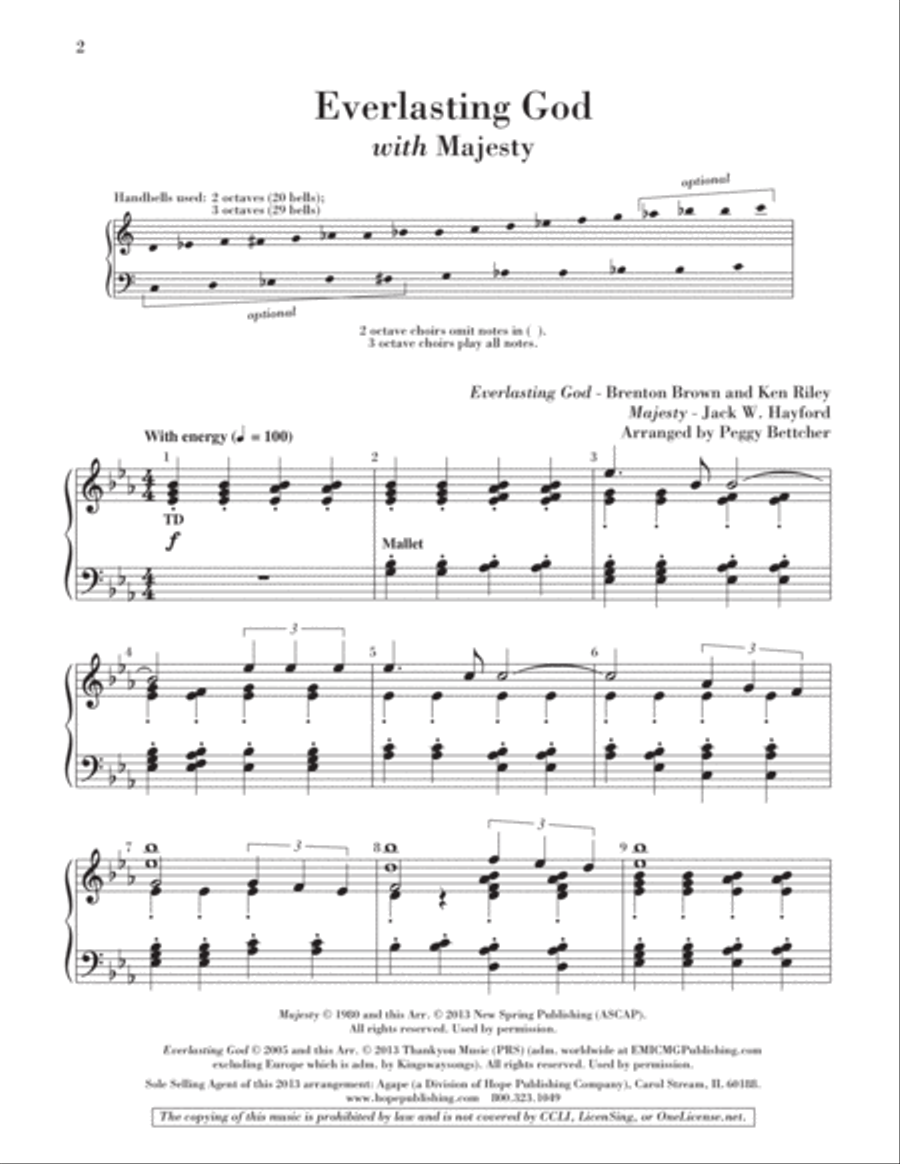 Everlasting God with Majesty 3-Octaves scores gallery preview page 3