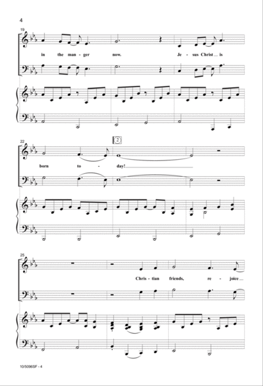 Christian Friends, Rejoice! 4-Part scores gallery preview page 4