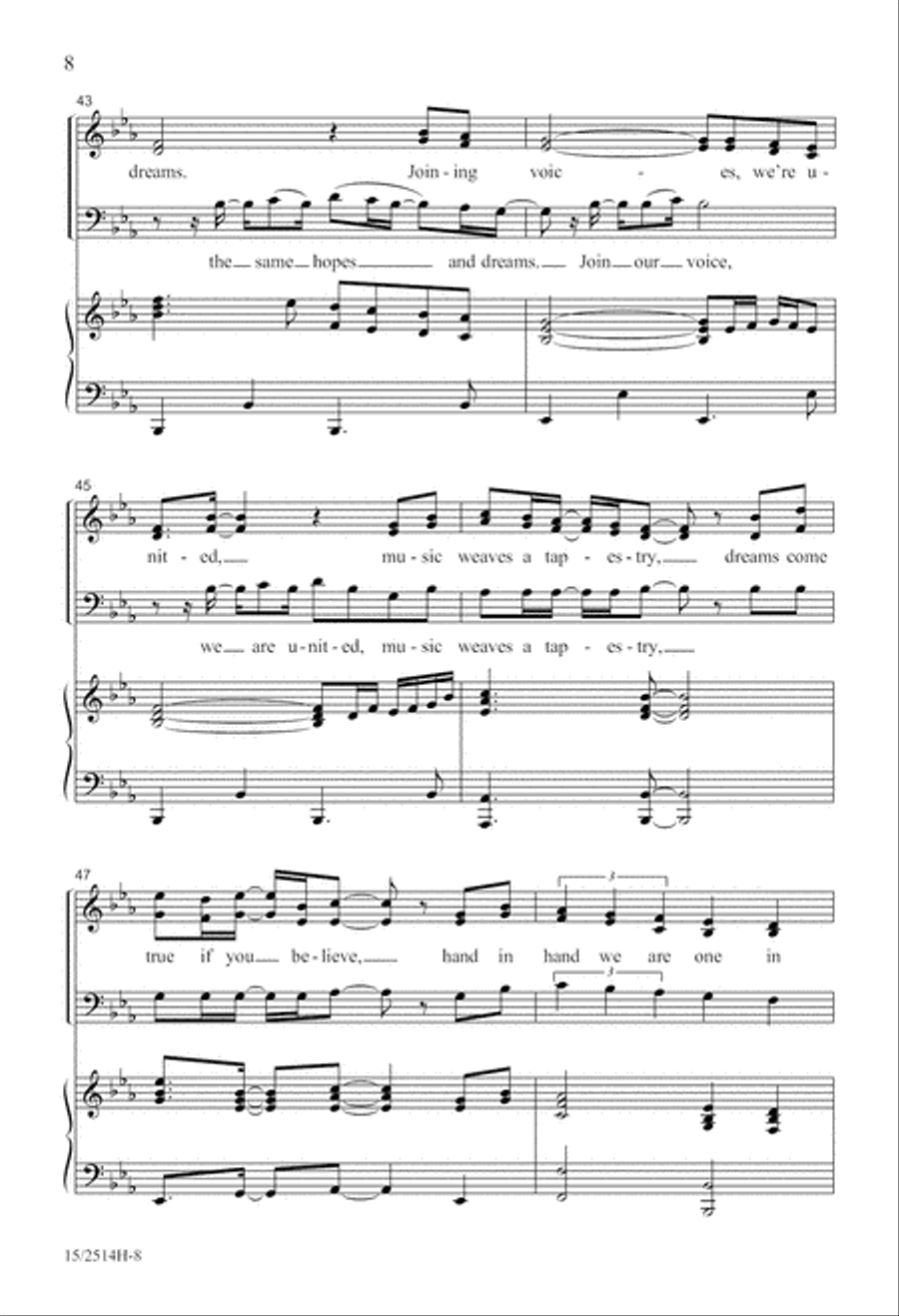 We All Smile in the Same Language 4-Part scores gallery preview page 8