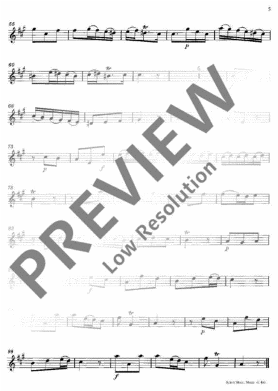 Concerto A major Flute scores gallery preview page 16