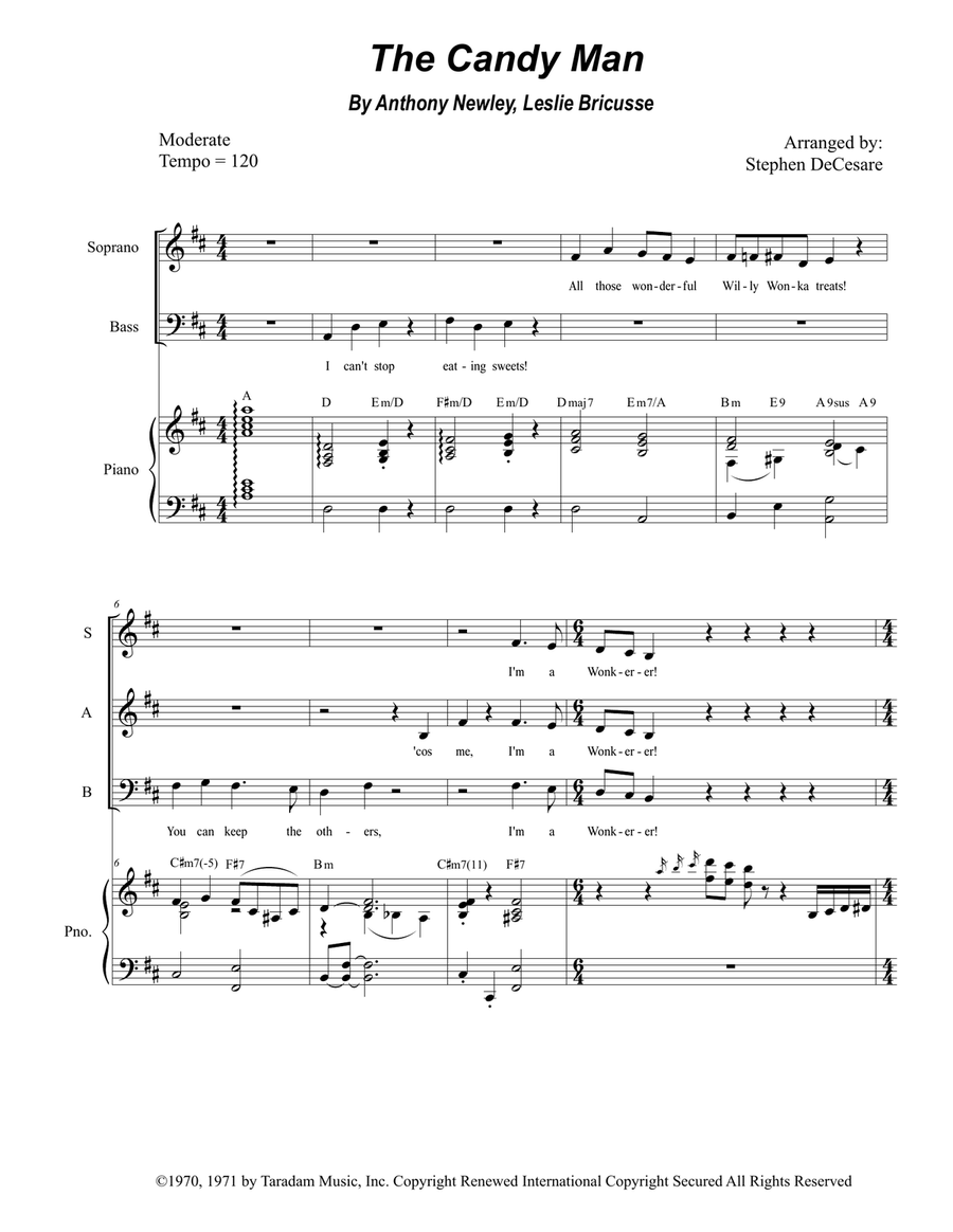 The Candy Man 3-Part scores gallery preview page 1