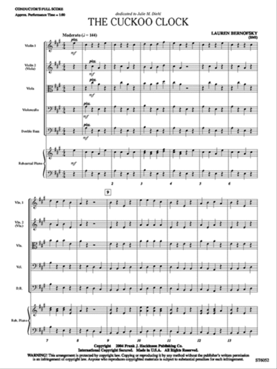 The Cuckoo Clock String Orchestra scores gallery preview page 2