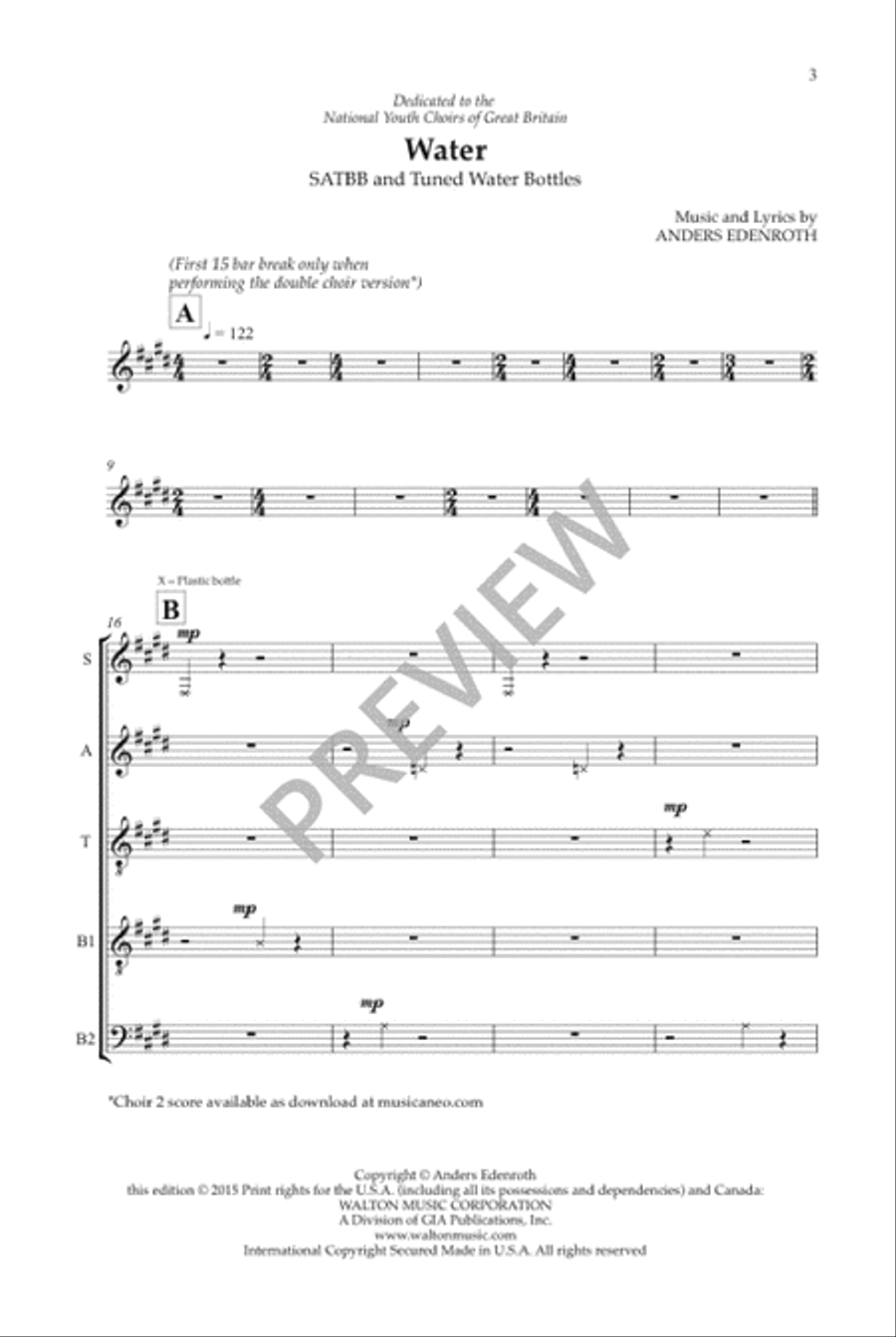 Water Water Choir scores gallery preview page 4