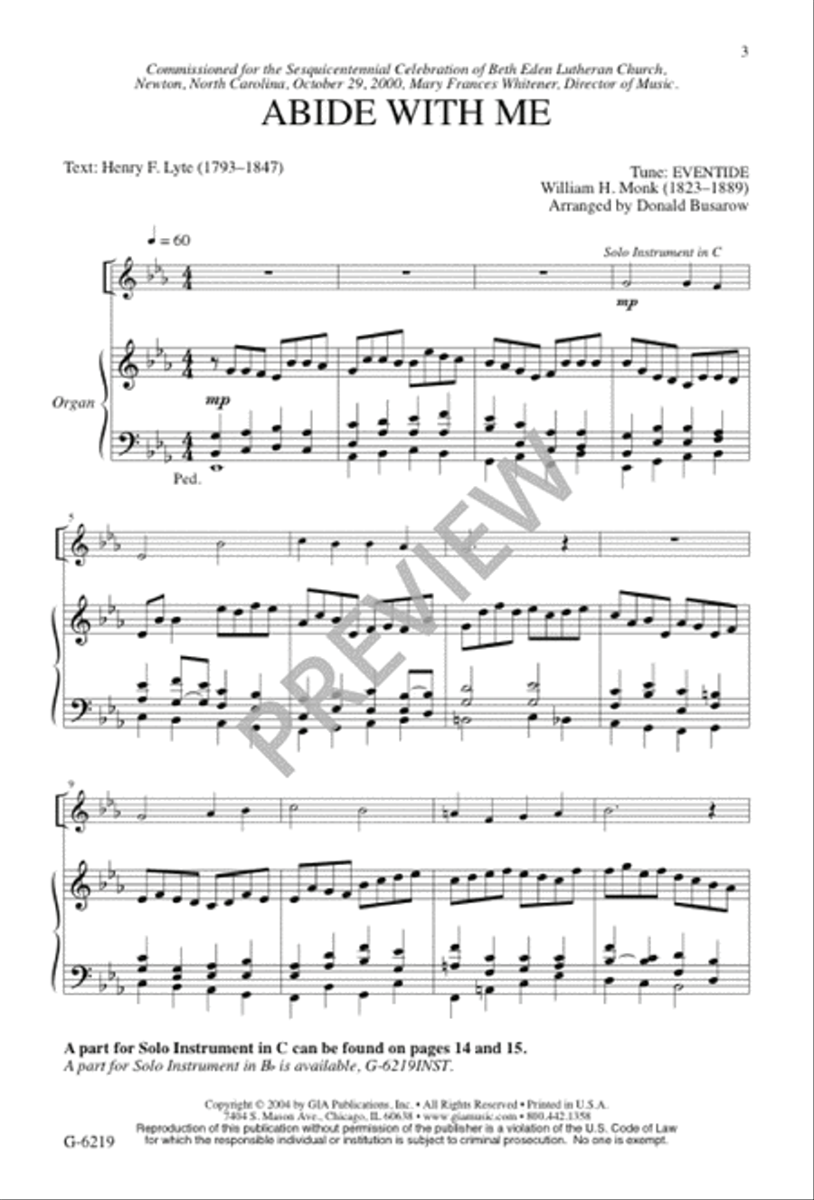 Abide with Me Abide with Me 4-Part scores gallery preview page 3