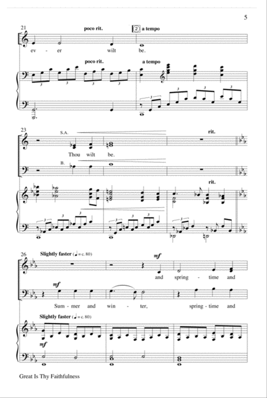 Great Is Thy Faithfulness Choir scores gallery preview page 5