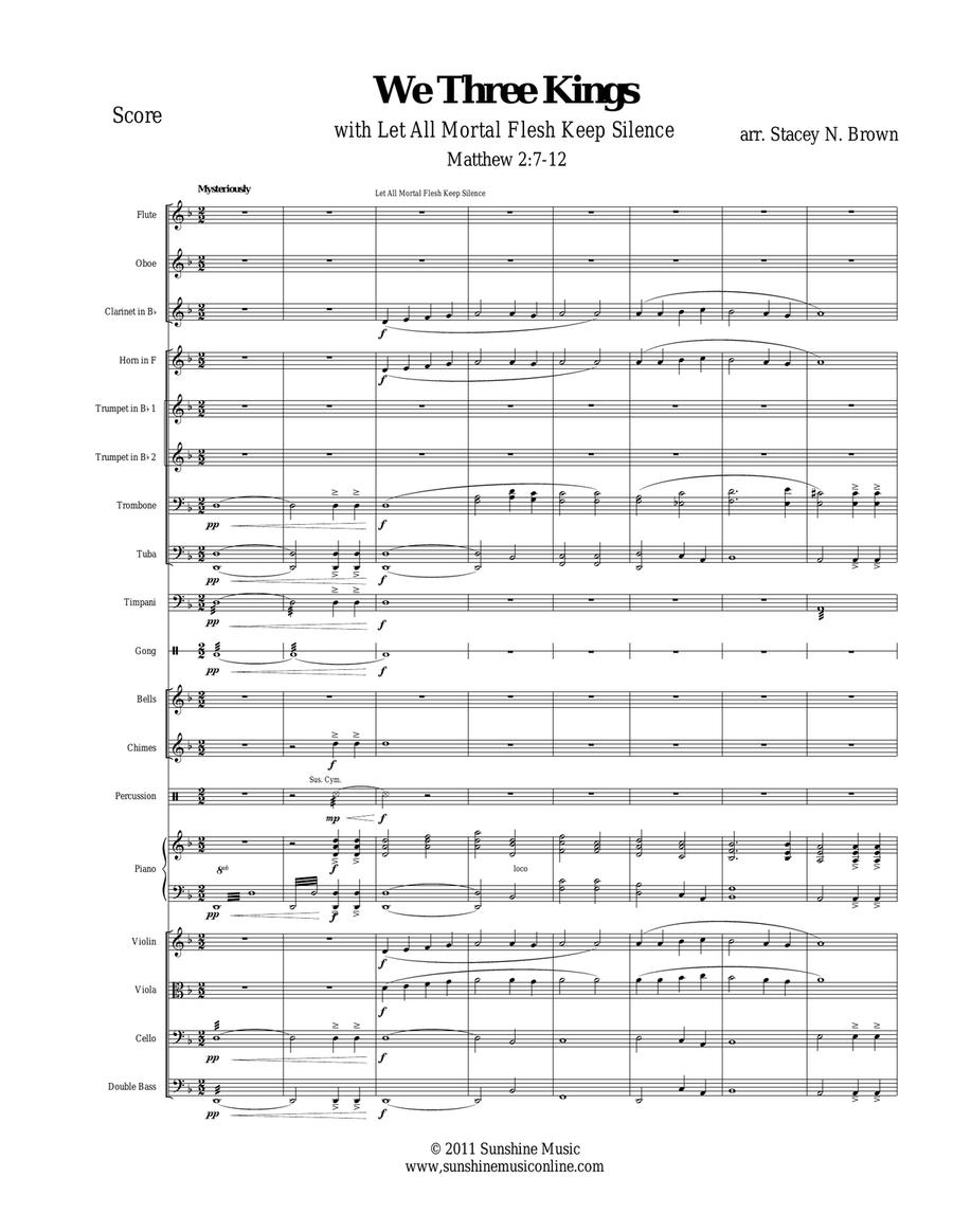 We Three Kings We Three Kings Full Orchestra scores gallery preview page 1