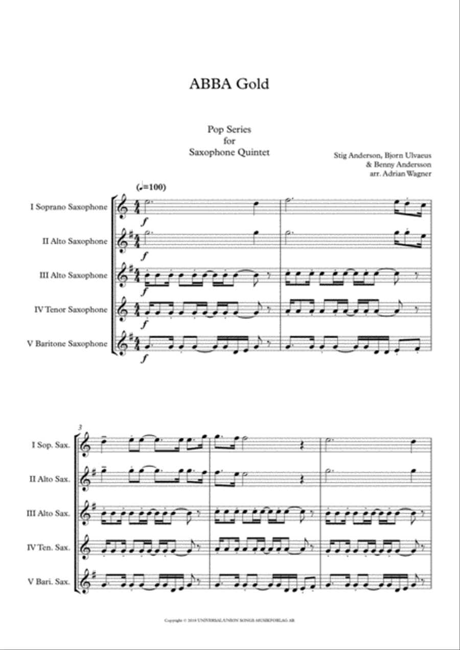 Overture/prologue Overture/prologue Saxophone Quintet scores gallery preview page 3