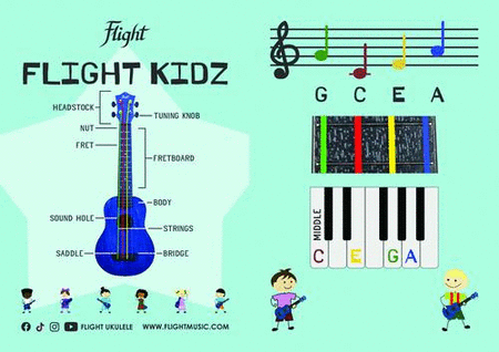 Blue Kids Soprano Concert Scale Ukulele