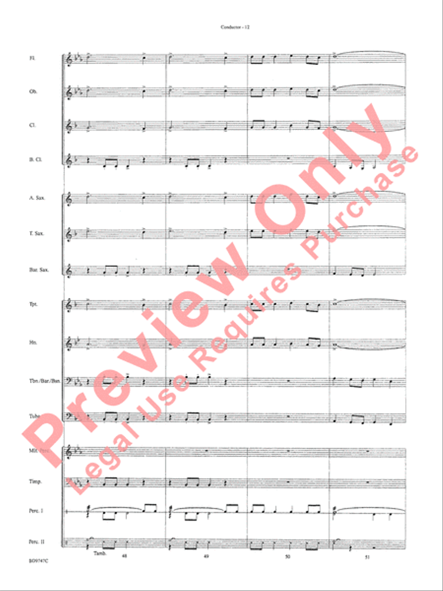 The Torch Burns Bright Concert Band scores gallery preview page 15