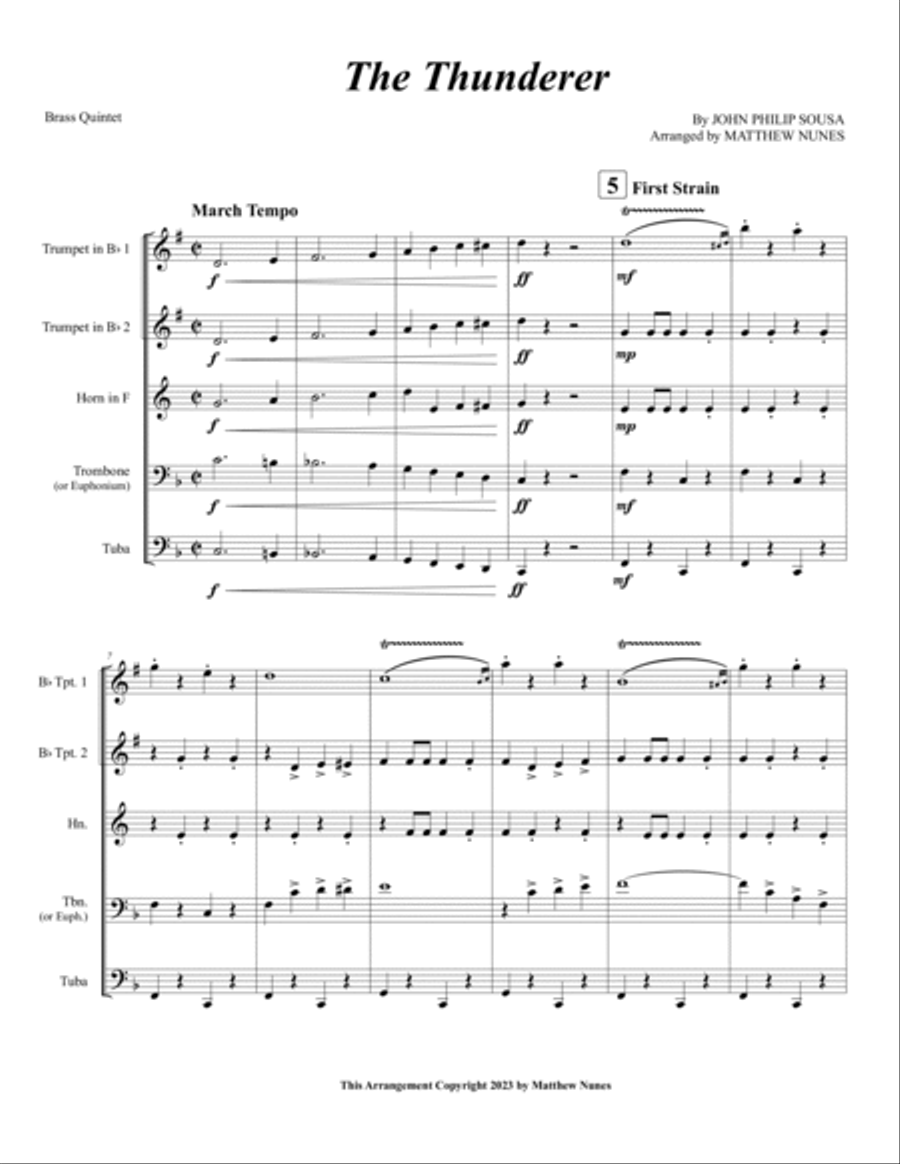 The Thunderer Chamber Music scores gallery preview page 3