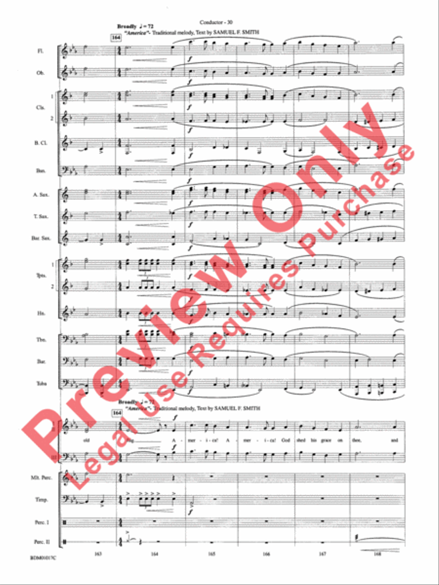 An American Celebration Concert Band scores gallery preview page 33