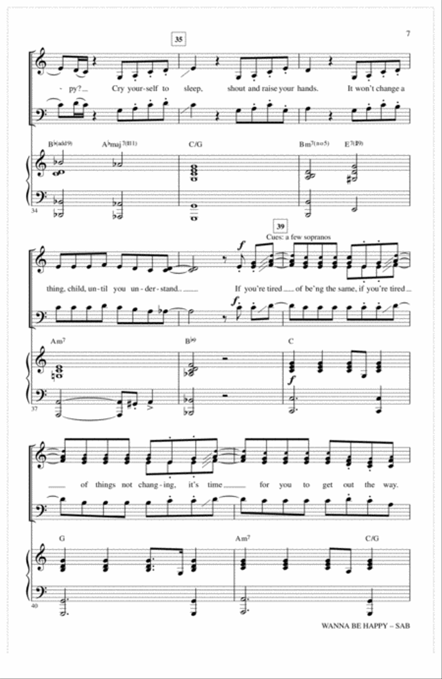 Wanna Be Happy? Wanna Be Happy? 3-Part scores gallery preview page 6