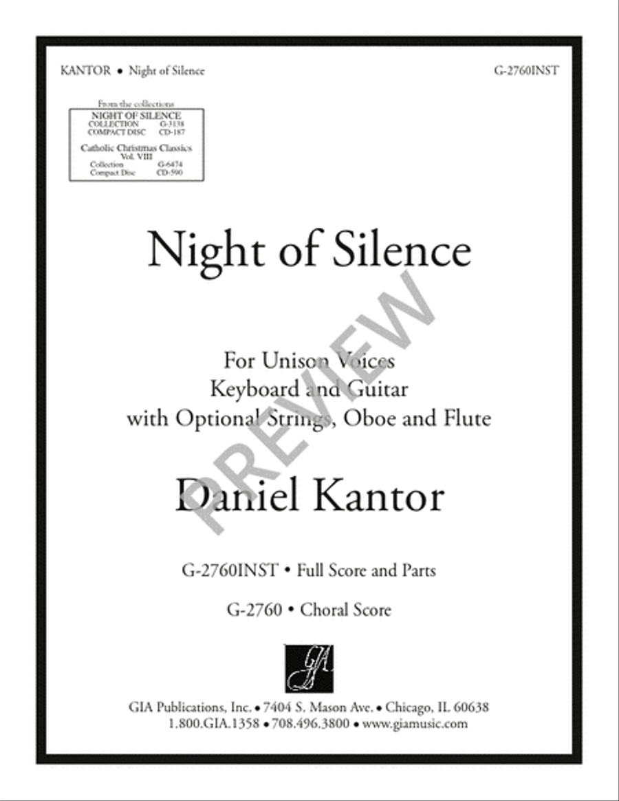 Night of Silence - Unison edition, Instrument edition Unison Choir scores gallery preview page 2