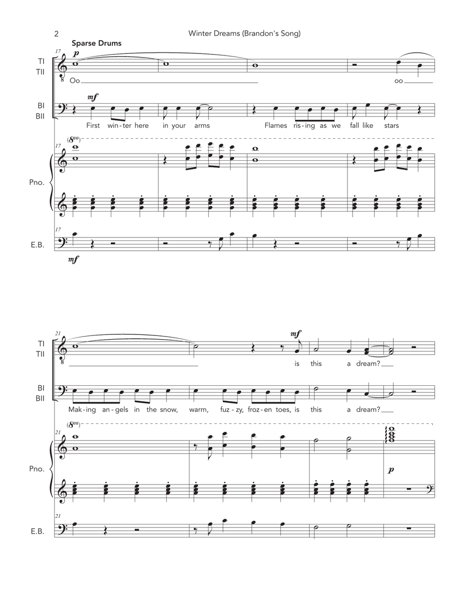 Winter Dreams Brandon S Song TTBB scores gallery preview page 2