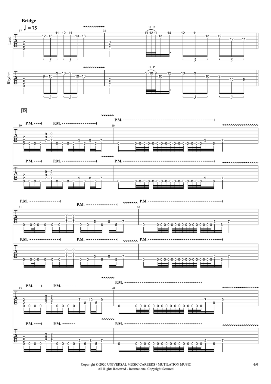 Crystal Mountain Guitar Tablature scores gallery preview page 5
