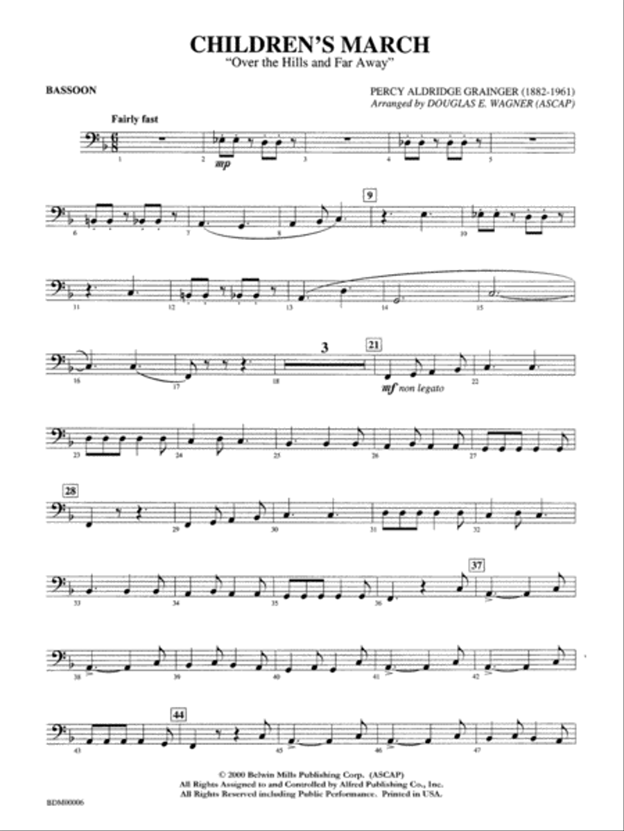 Children's March: Bassoon Concert Band scores gallery preview page 1