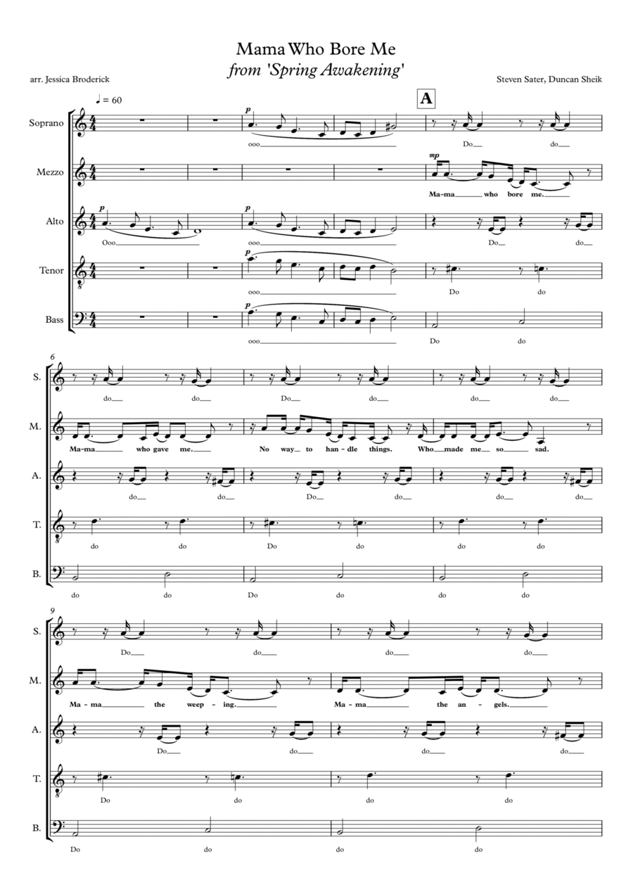 Mama Who Bore Me Divisi scores gallery preview page 1