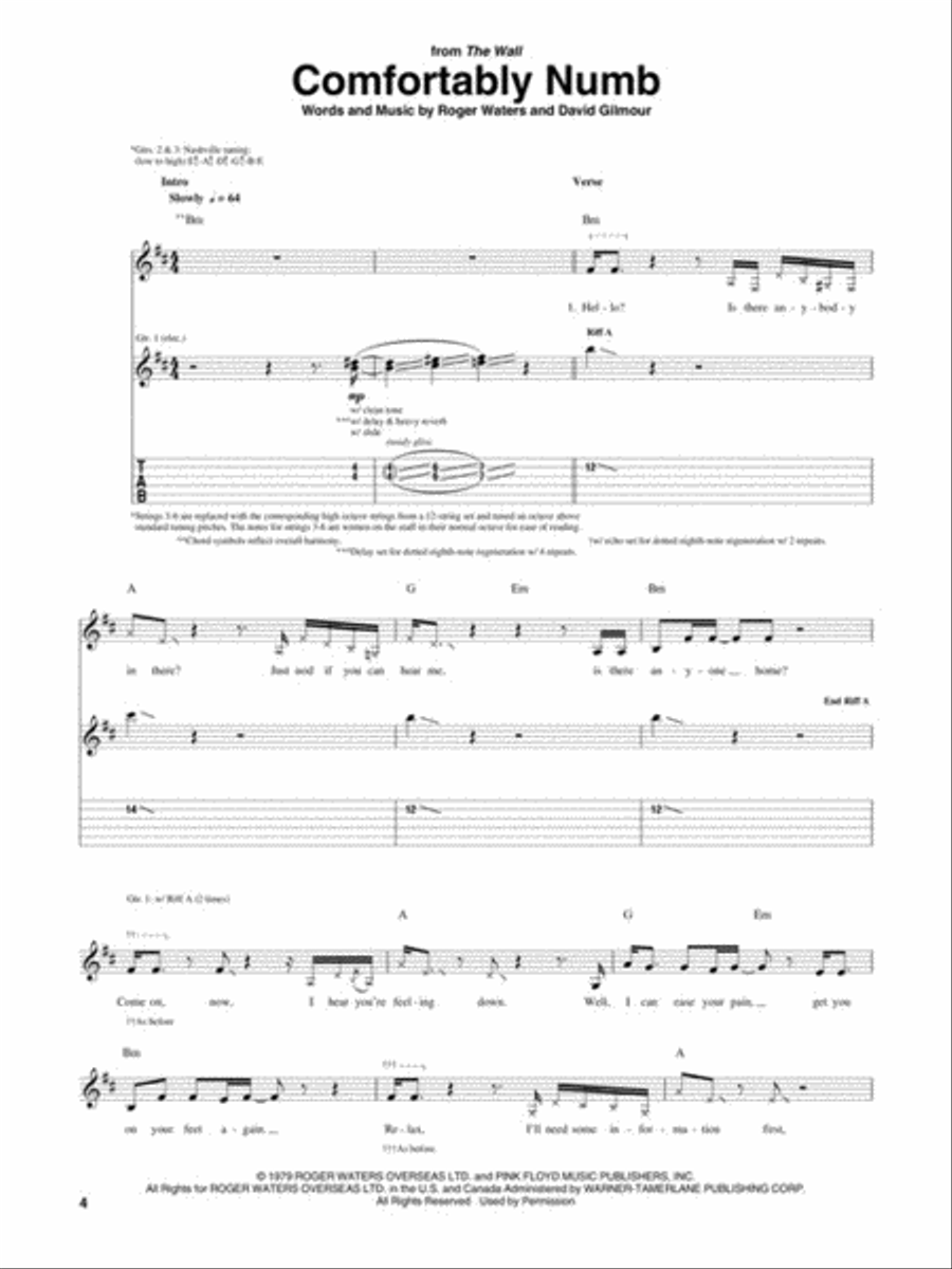 Pink Floyd - Acoustic Guitar Collection Acoustic Guitar scores gallery preview page 4