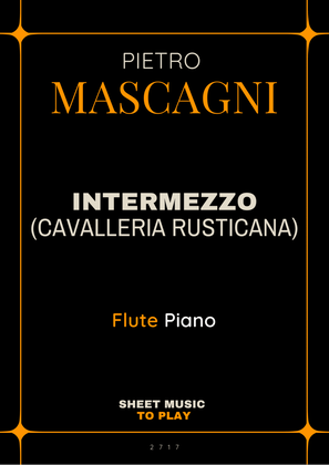 Intermezzo from Cavalleria Rusticana - Flute and Piano (Full Score and Parts)