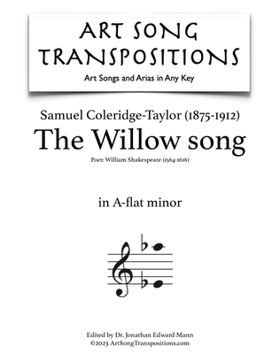 COLERIDGE-TAYLOR: The Willow song (transposed to A-flat minor)