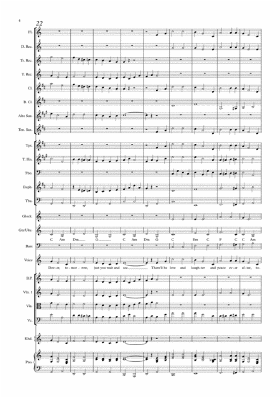 (there'll Be Bluebirds Over) The White Cliffs Of Dover Large Ensemble scores gallery preview page 4