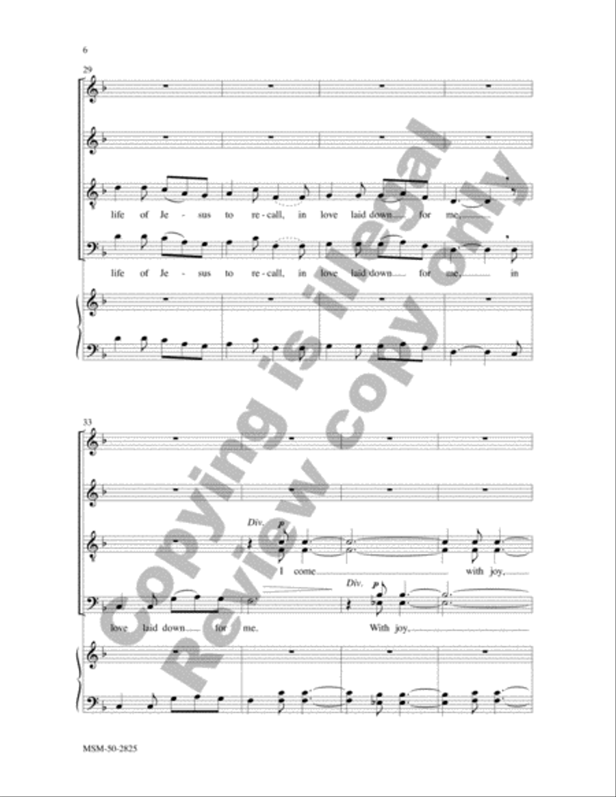 I Come with Joy I Come with Joy 4-Part scores gallery preview page 6