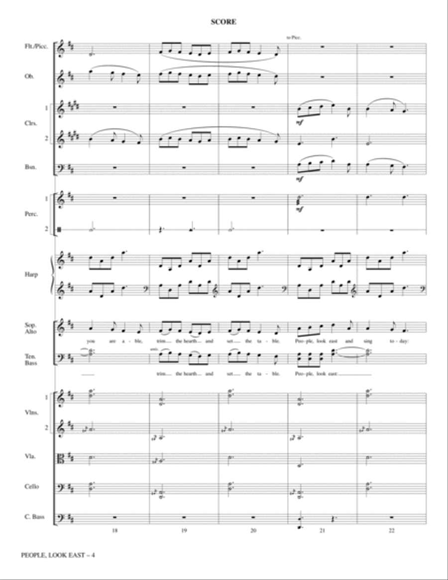 People, Look East - Full Score Choir scores gallery preview page 4