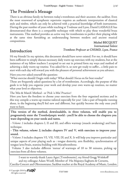 Tuition Book - Method TrombOlympic - English Downloadable Version - Volume 2