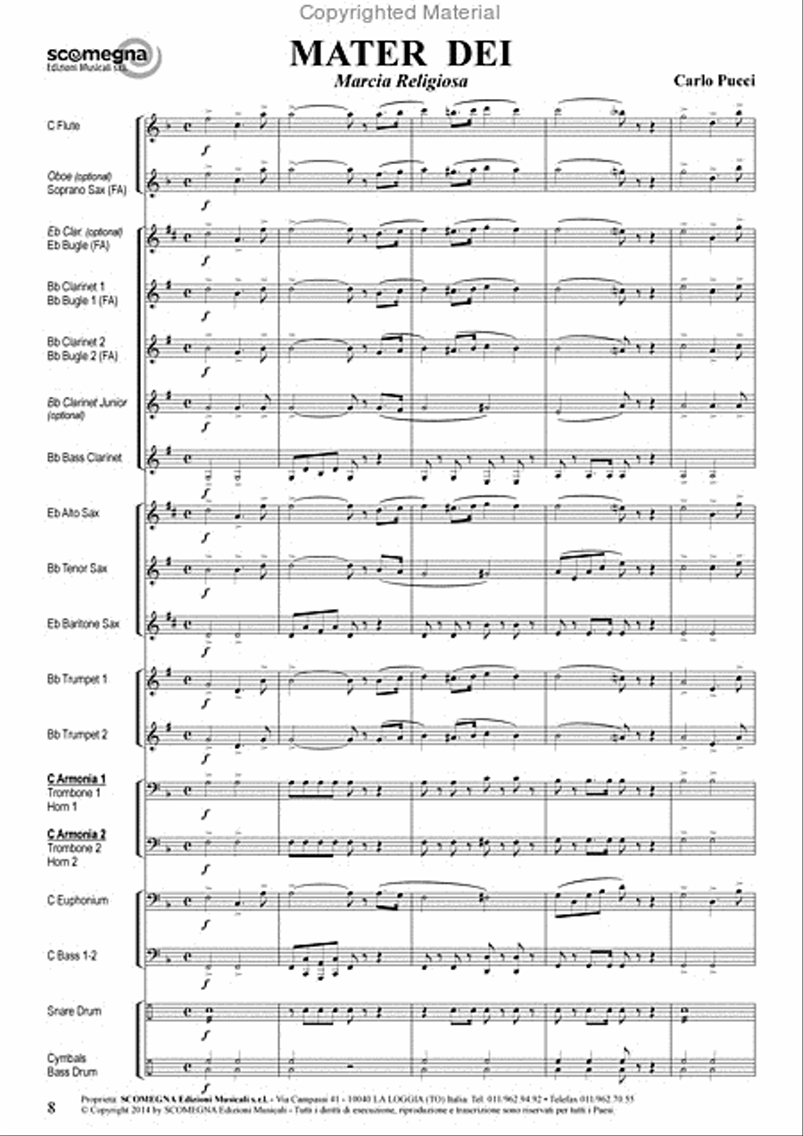 Ave Maria - Mater Dei Concert Band scores gallery preview page 5