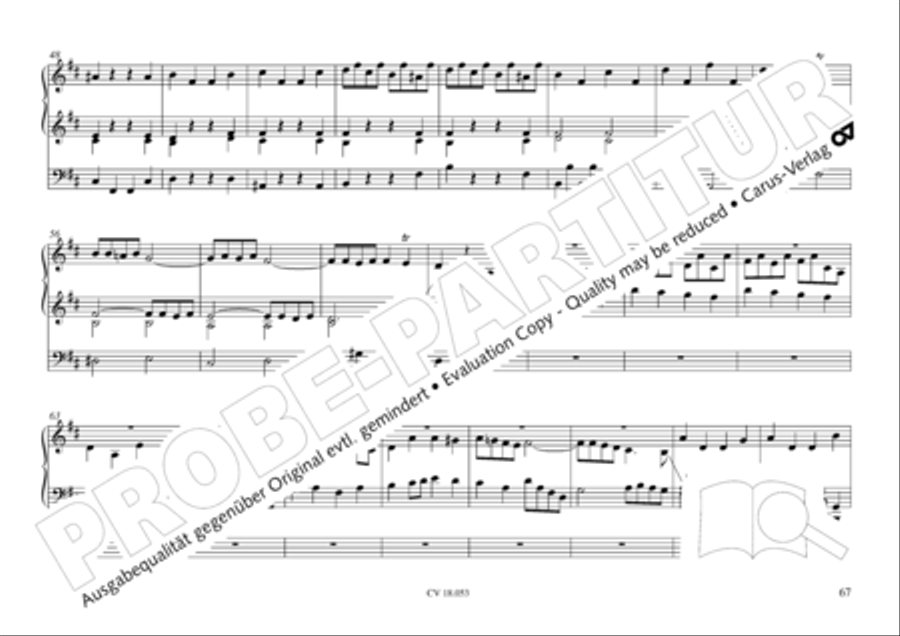 Das Husumer Orgelbuch von 1758 Organ Solo scores gallery preview page 68