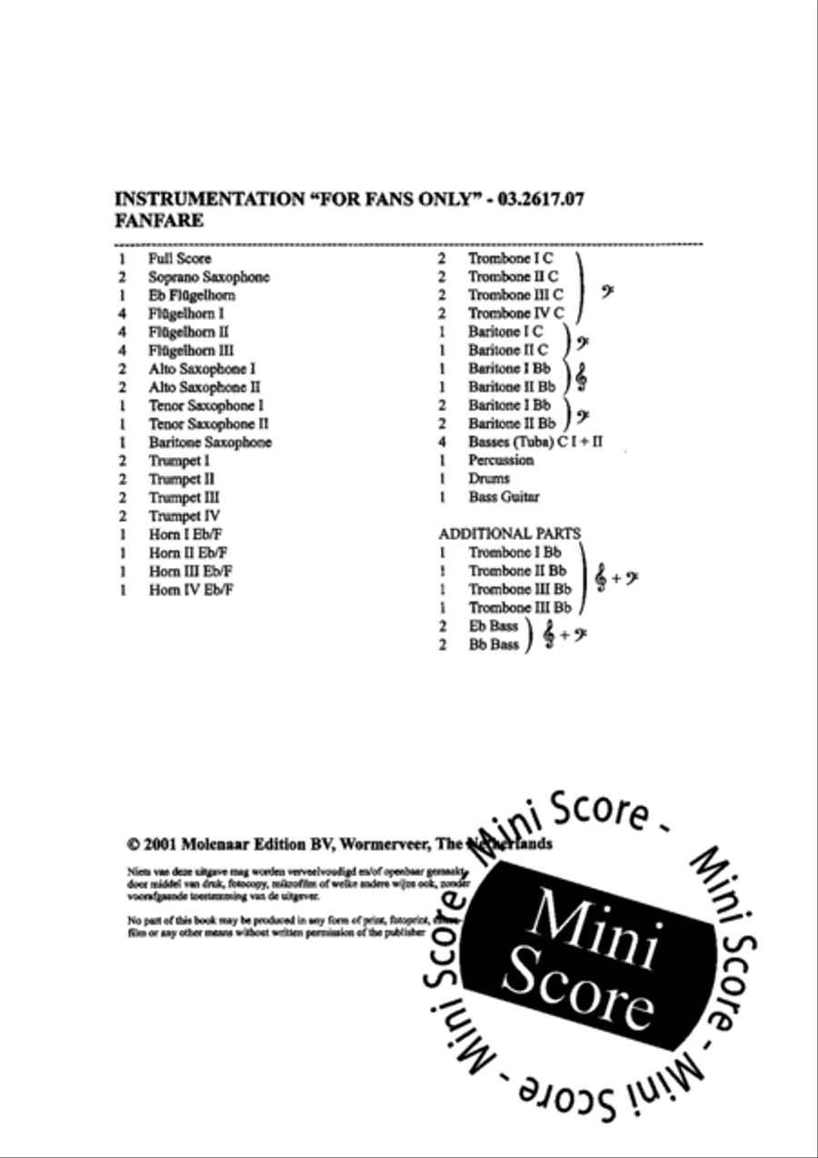 For Fans Only Fanfare Band scores gallery preview page 4