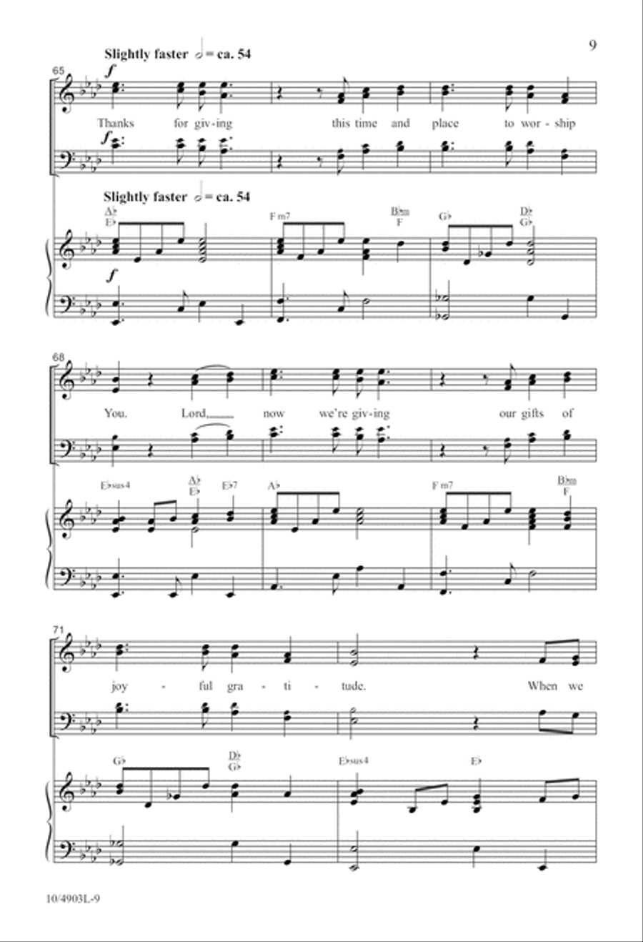Thanks for Giving Thanks for Giving 4-Part scores gallery preview page 9