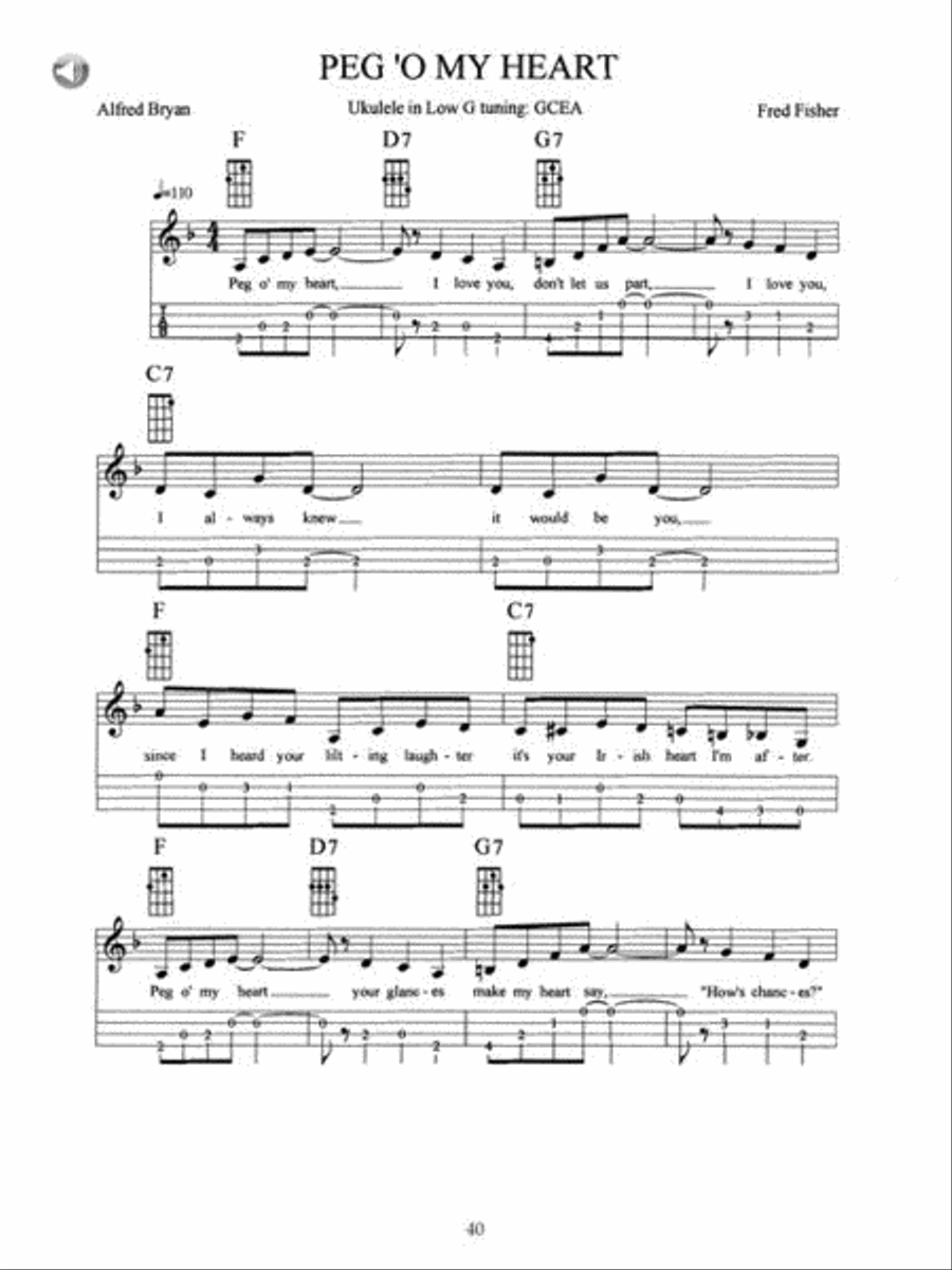 Low G Tuning for the Ukulele Guitar Tablature scores gallery preview page 7