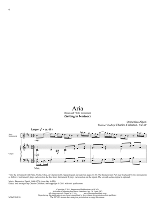 Book cover for Aria (in B minor) (Downloadable)