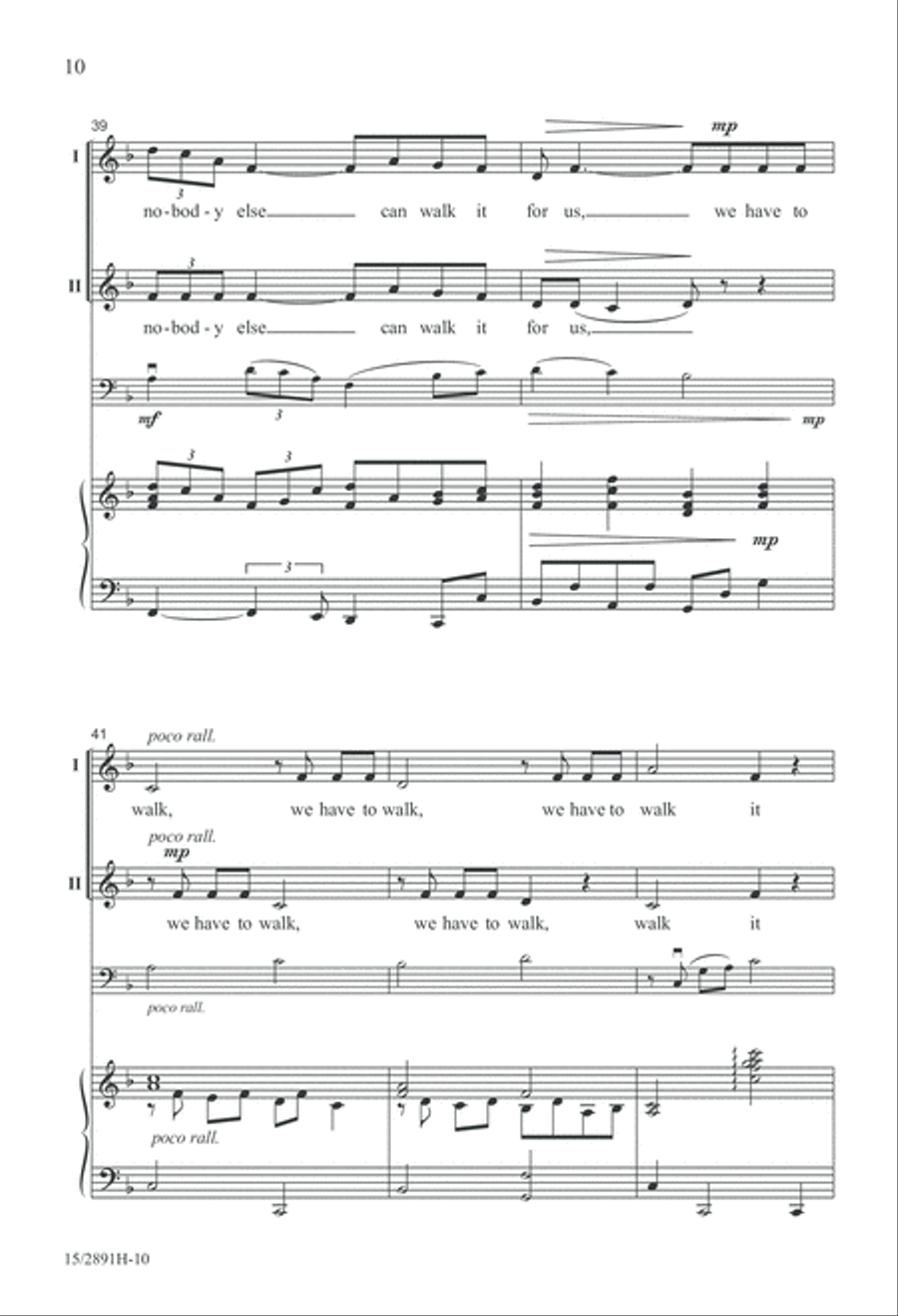 Walk This Lonesome Valley 2-Part scores gallery preview page 11