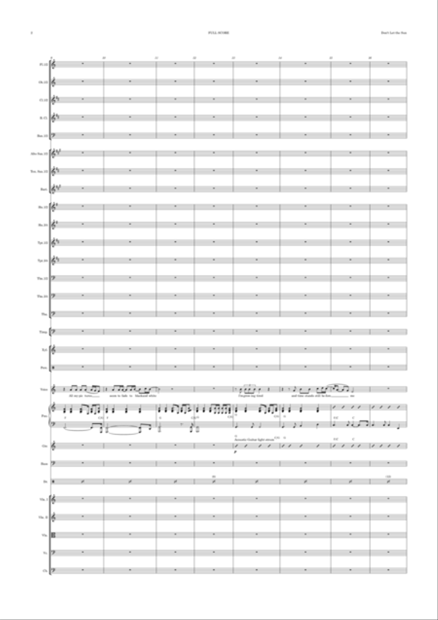 Don't Let The Sun Go Down On Me Full Orchestra scores gallery preview page 2