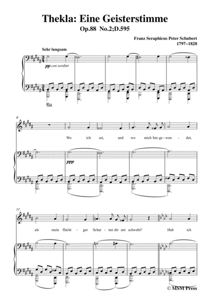 Schubert-Thekla: Eine Geisterstimme(Thekla: A Spirit Voice),D.595,in g sharp minor,for Voice&Piano image number null
