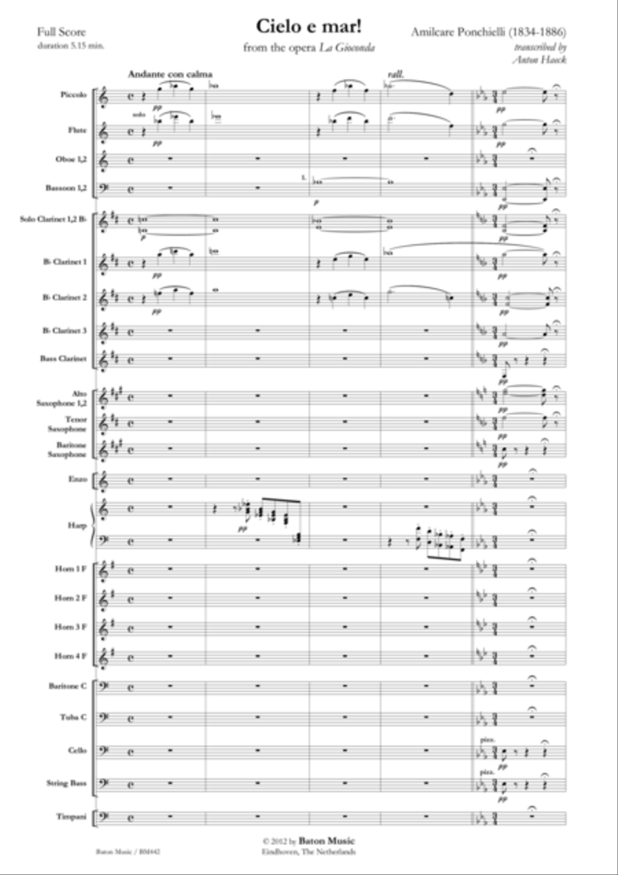 Cielo e mar! Concert Band scores gallery preview page 2