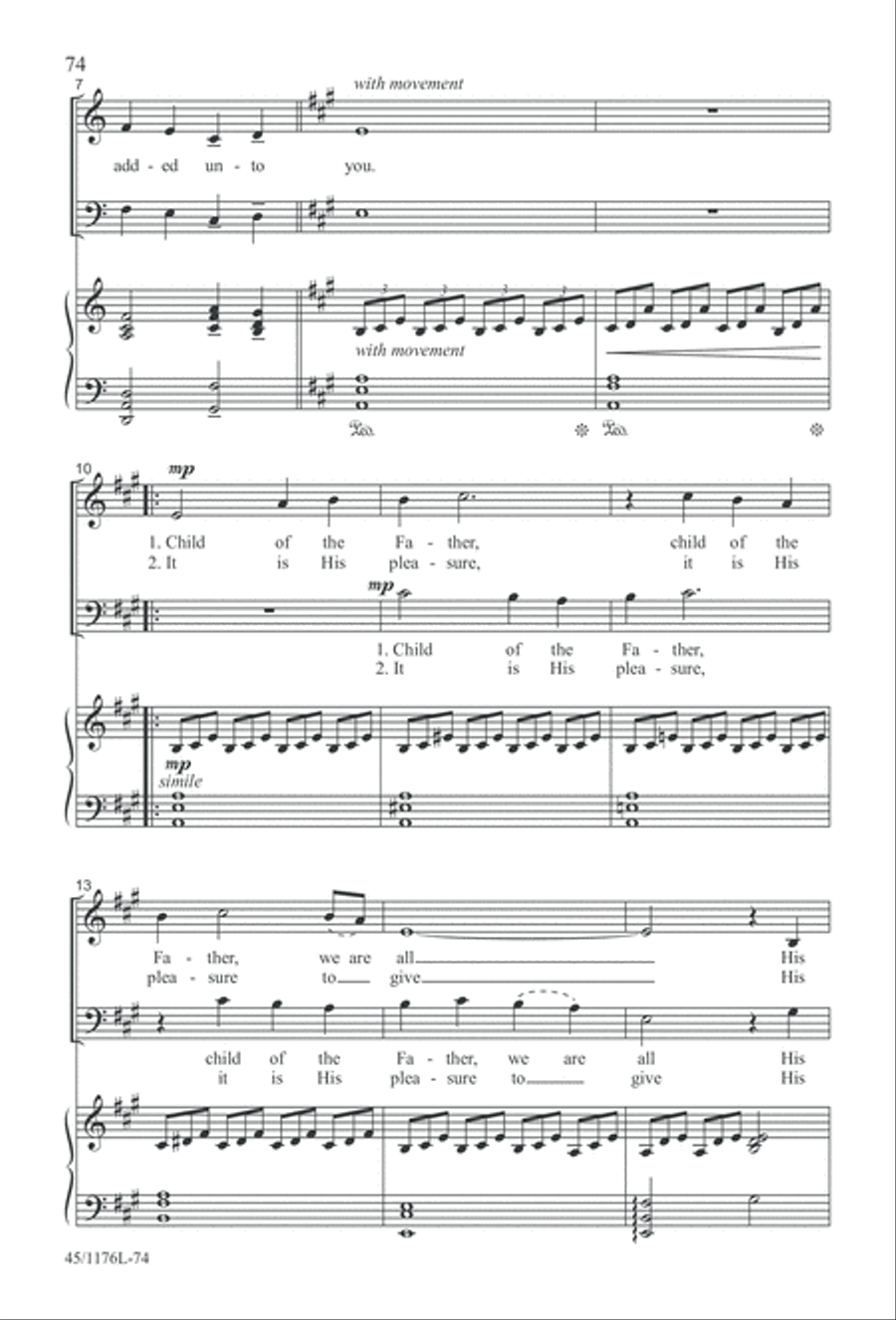 10 More Anthems for about 10 Singers 3-Part scores gallery preview page 74