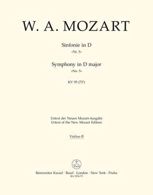 Book cover for Symphony, No. 45 D major, KV 95 (73n)
