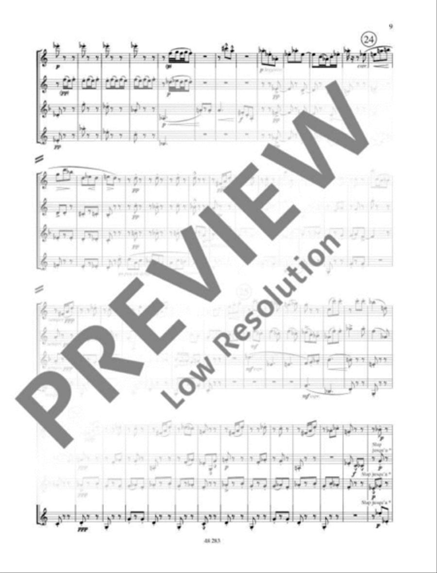 Petit Quatuor Petit Quatuor B-Flat Clarinet scores gallery preview page 10
