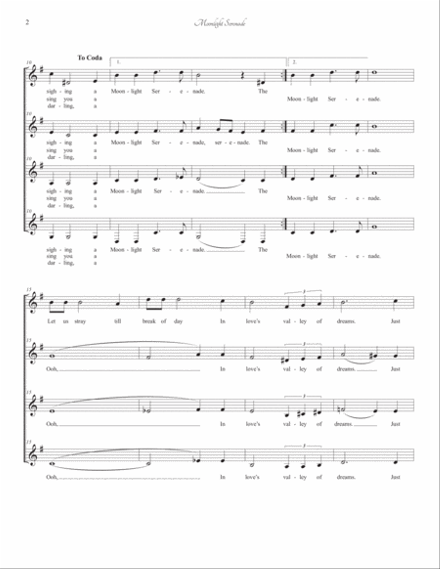 Moonlight Serenade SSAA scores gallery preview page 2