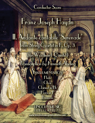 Book cover for Haydn - “Serenade” (for Saxophone Quintet SATTB or AATTB)