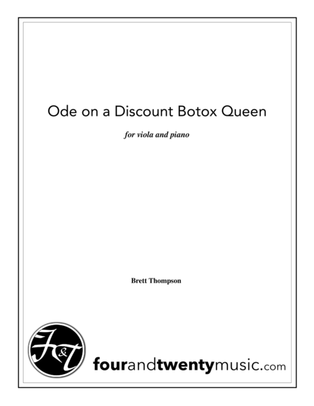 Ode on a Discount Botox Queen, for viola and piano image number null